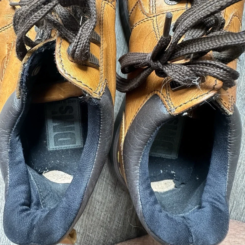 Vintage Dr Martens 8544 Leather Boots Orange US Size 7 90s Made‎ in England Y2K